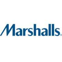 Marshalls logo. Blue font stylized "M"