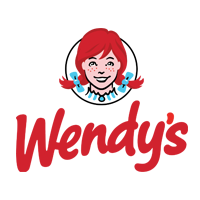 Wnedy's Logo with Wendy and pigtails with light blue ribbons..